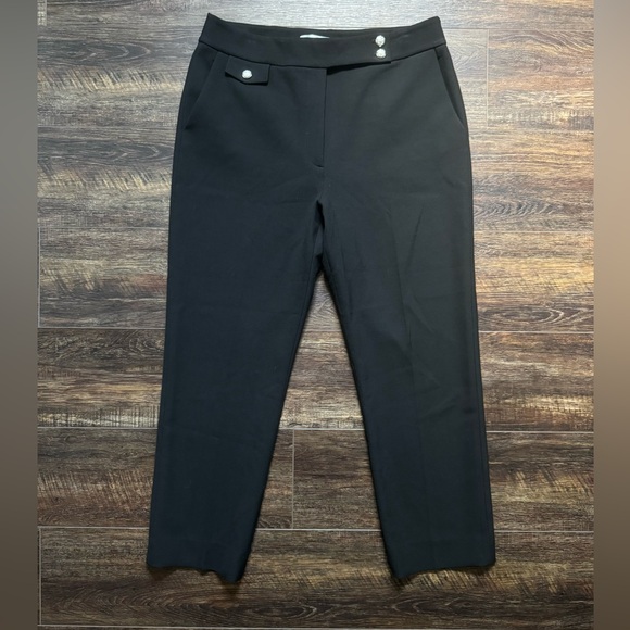 VERONICA BEARD Renzo Crest Black Button Dress Pants 12 - Picture 5 of 12